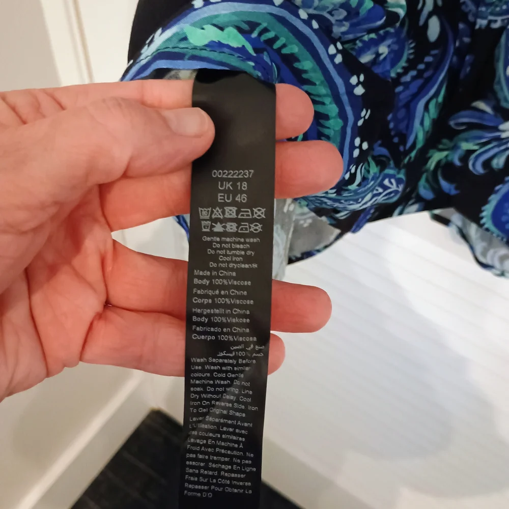 Avenue Blue and Black Paisley Blouse - Picture 5 of 5